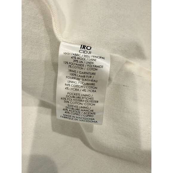 IRO Cidji Shearling Moto Jacket in Brown Wool Blend - Size 2 - Picture 7 of 10